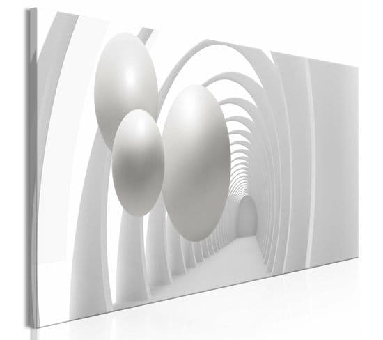 Tableau Tunnel Blanc Étroit 150 X 50 Cm Blanc