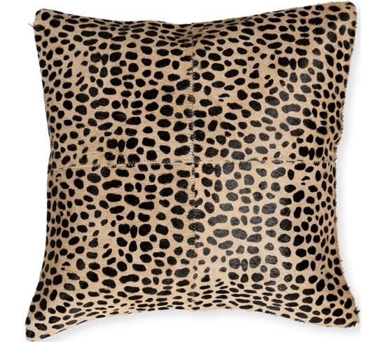 Coussin En Cuir Style Guépard 45x45