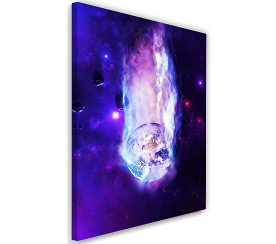 Tableau XXL Espace Mur Art Image Décor Violet 40 X 60 Cm Violet