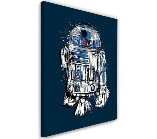 Tableau Star Wars R2-d2 50 X 70 Cm Bleu