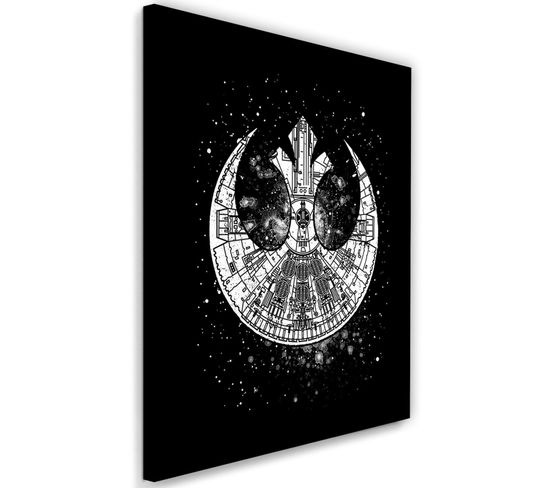 Tableau Star Wars Symbole Alliance Rebelle 40 X 60 Cm Noir