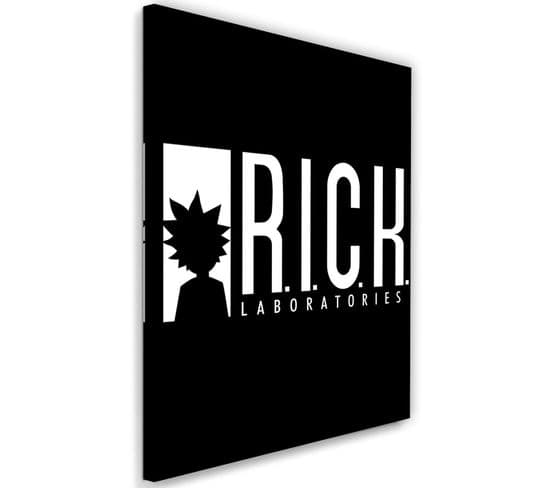 Tableau Rick Et Morty Logo R.i.c.k 40 X 60 Cm Noir