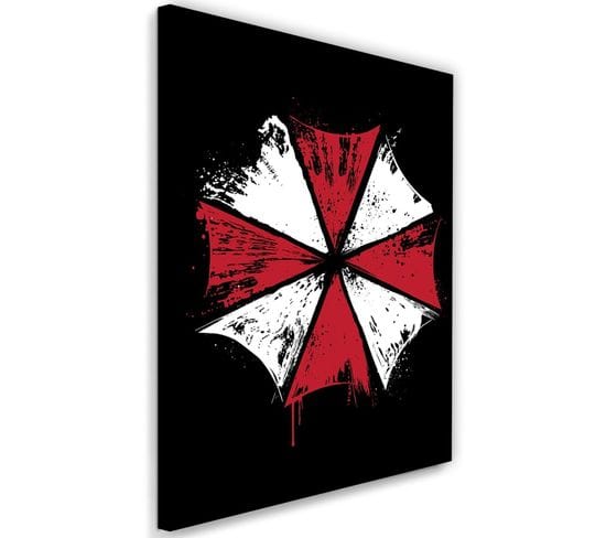 Tableau Resident Evil Logo Umbrella Corporation 70 X 100 Cm Noir