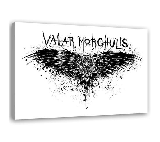 Tableau Game Of Thrones Valar Morghulis 70 X 50 Cm Noir