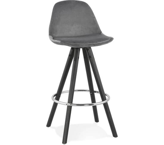 Tabouret Bar Bois Gris 41x41x87cm