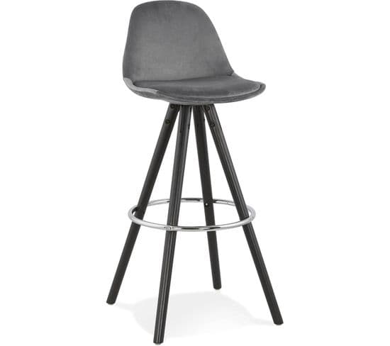 Tabouret Bar Bois Gris 41x41x97cm