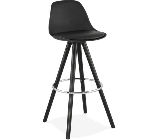 Tabouret Bar Résine Noir 43x42x95cm