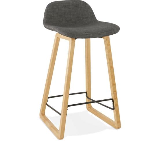 Tabouret Bar Bois Noir 47x46x86,5cm