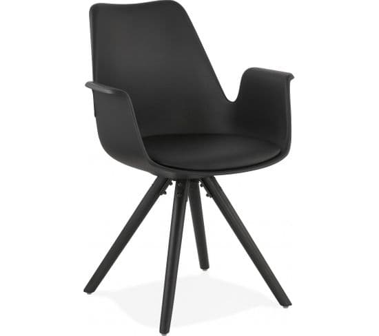 Fauteuil Scandinave Rembourré Couleur Noir