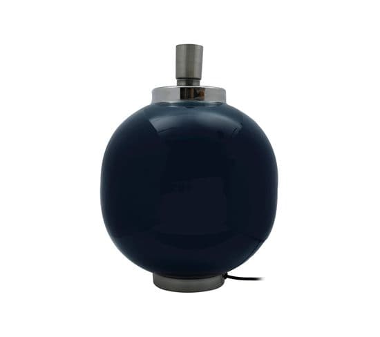 Lampe De Salon Bleu Foncé, Argent 28x28x38,5cm
