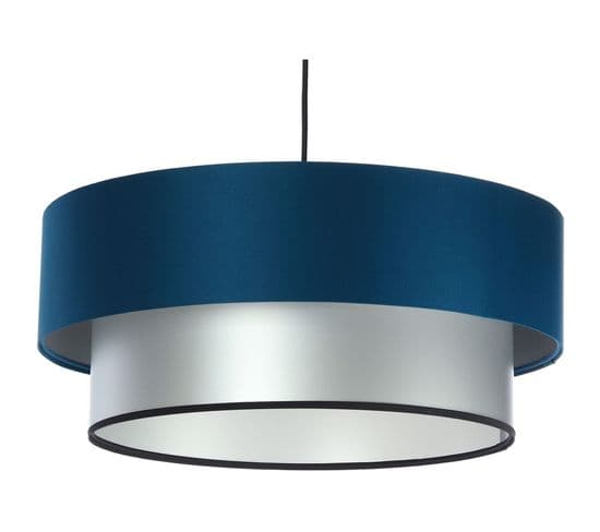 Suspension Duo Élégant Rond Ø 60 Cm Bleu