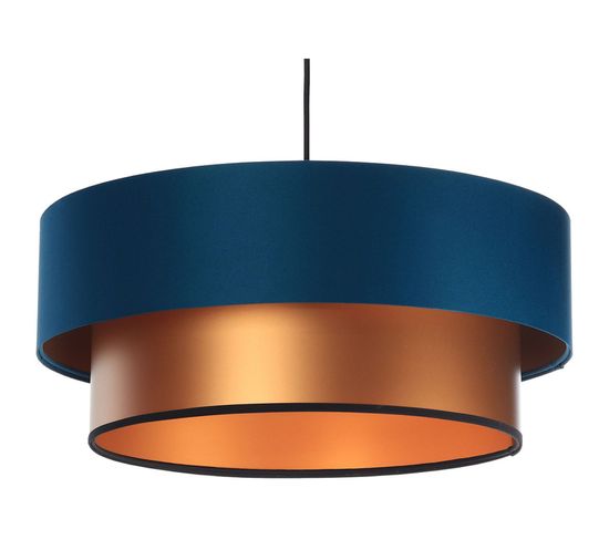 Suspension Duo Élégant Rond Ø 60 Cm Bleu