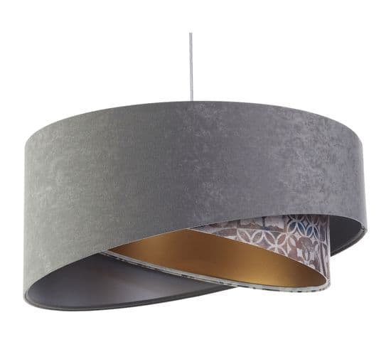 Suspension Tissu Gris 50x50x23cm