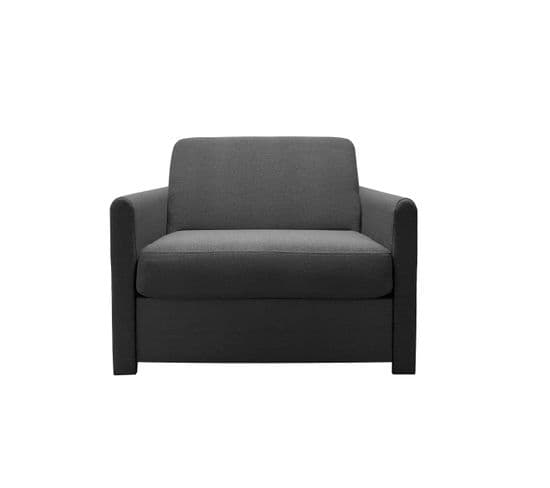 Ruby - Fauteuil Convertible Rapido® 1 Place En Tissu Noir, Made In France