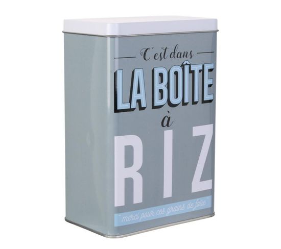 Boîte De Conservation "ma Boîte À Riz" 18cm Gris