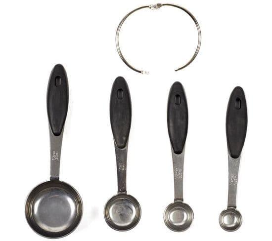 Lot De 4 Cuillères à Doseur "mesure" 17cm Argent