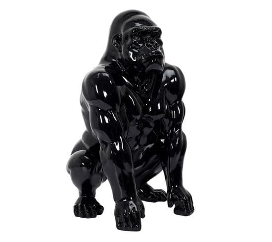 Statuette Déco Gorille "sculpture" 46cm Noir