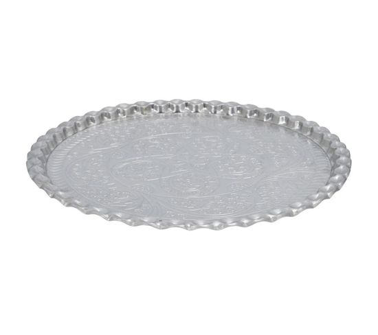 Plateau De Service "déco" 47cm Argent