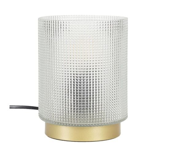 Lampe à Poser Design Embossé "lounge" 15cm Blanc