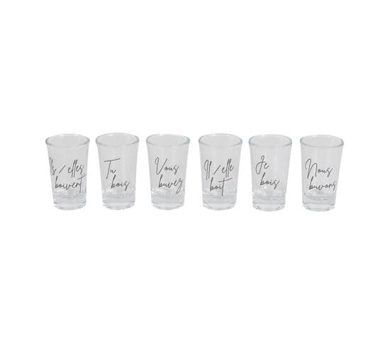 Lot De 6 Verres à Shooter "cocktail" 7cm Transparent