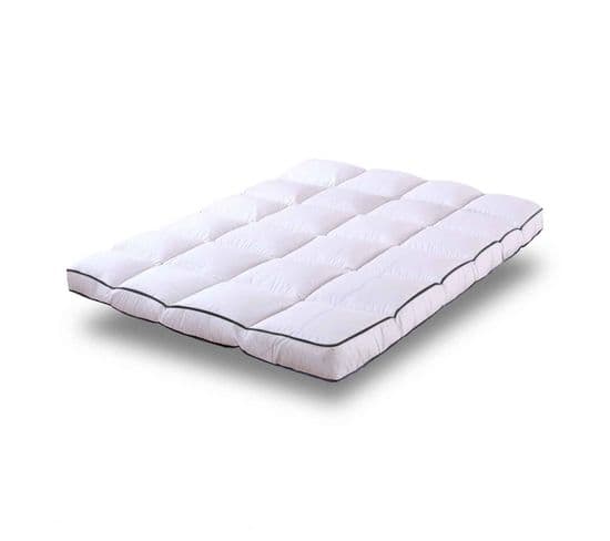 Surmatelas Plumes Luxe 90 x 190 cm - 100% plumes de canard pour confort inégalé