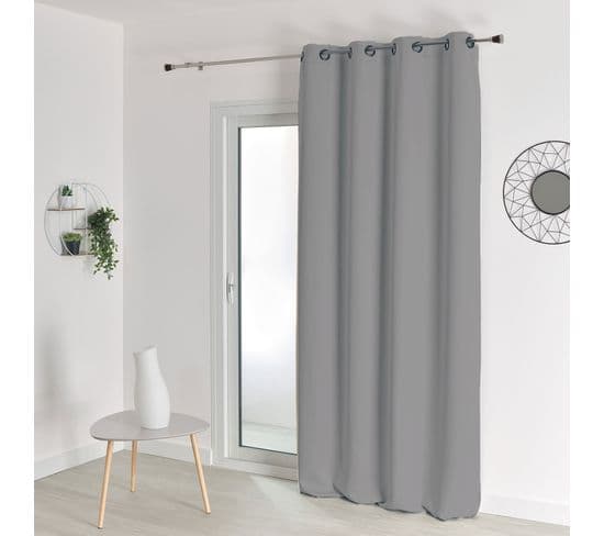 Rideau Occultant Uni M1 Non Feu - 140x260 Cm - Gris