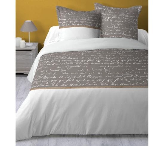 Housse De Couette Margaret, Gris/taupe,  220x240cm,  100% Coton