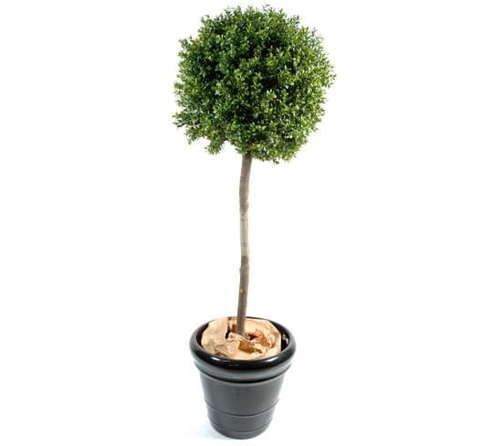 Plante Artificielle Haute Gamme Spécial Extérieur/buis Boule Coloris Vert - H.110 X D.45 Cm