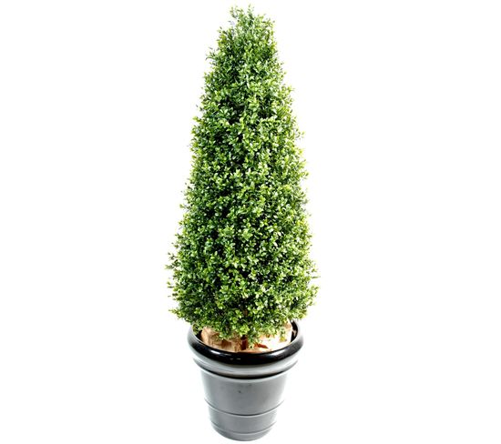 Plante Artificielle Haute Gamme Spécial Extérieur/buis Topiaire Coloris Vert - H.70 X D.40 Cm