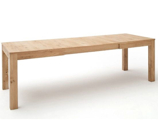 Table À Manger Extensible En Chêne Blanchi - L.160 X H.79 X P.90 Cm