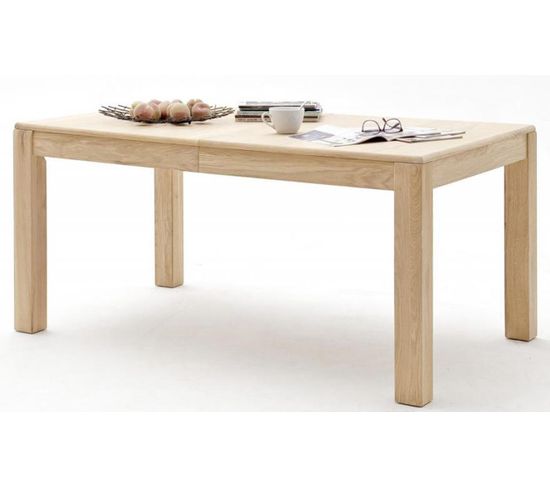 Table À Manger Extensible En Chêne Bianco Clair - 160-260 X 78 X 90 Cm