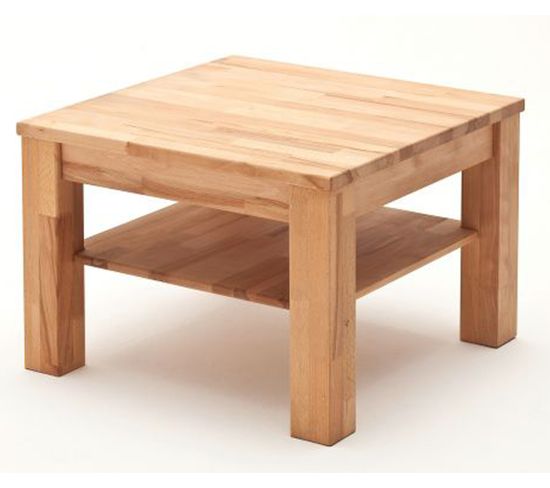 Table Basse Avec Rangements En Bois Chêne Huilé - L.65 X H.45 X P.65 Cm