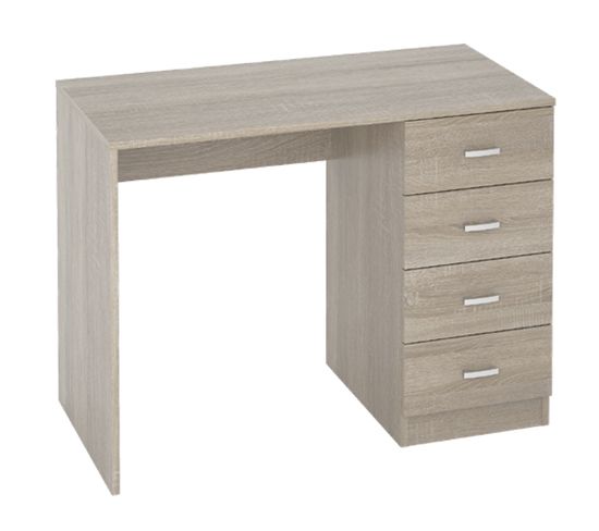 Bureau Coloris Chêne - Longueur 100 X Profondeur 50 X Hauteur 74 Cm