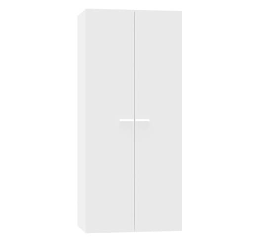 Armoire Placard / Meuble De Rangement Coloris Blanc Mat - H. 180 X L. 79 X P. 52 Cm