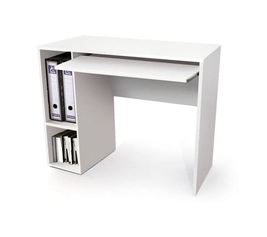 Bureau Coloris Blanc - L. 90 X P. 45 Cm