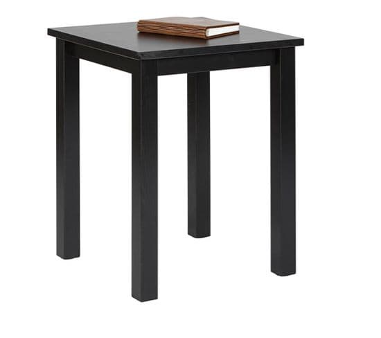 Table D'appoint En Bois Massif Coloris Noir - L. 45 X H. 55 X P. 45 Cm