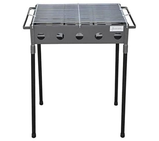 Barbecue Rectangulaire En Acier Inoxydable Coloris Gris - 67 X 33 X 60 Cm