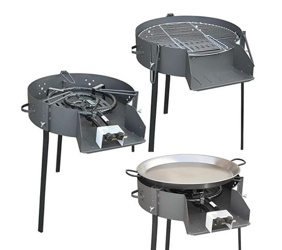 Barbecue Rond Avec Support En Acier Inoxydable Coloris Noir - 50 X 81 X 93 Cm