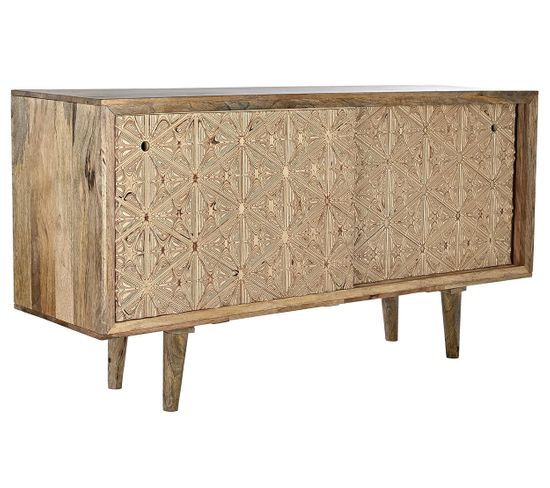 Buffet Meuble De Rangement En Bois De De Manguier Et Bouleau Coloris Naturel