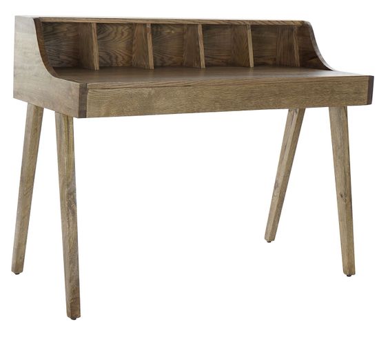 Bureau En Bois De Manguier Coloris Naturel - Longueur 120 X Hauteur 98 X Profondeur 60 Cm