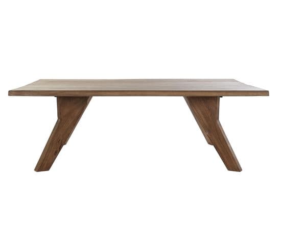 Table Basse En Bois D'acacia Coloris Naturel - Longueur 120 X Profondeur 80 X Hauteur 40 Cm