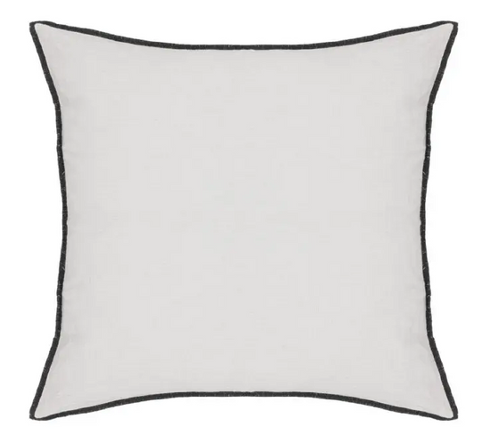 Lot De 6 Coussin Décoratif Déhoussable En Lin Et Coton Coloris Blanc - L. 45 X P. 12 X H. 45 Cm