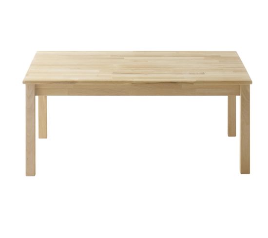 Table Basse Rectangulaire En Bois Hêtre Massif - Longueur 105 X Hauteur 45 X Profondeur 65 Cm