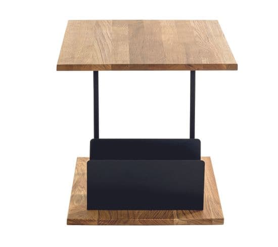 Table D'appoint Coloris Noir-chêne  - Longueur 45 X Profondeur 45 X Hauteur 45 Cm