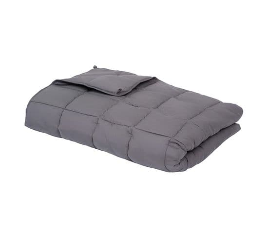 Couverture Lestée 6,5kg, Plaid Couverture Lit En Polyester Coloris Gris