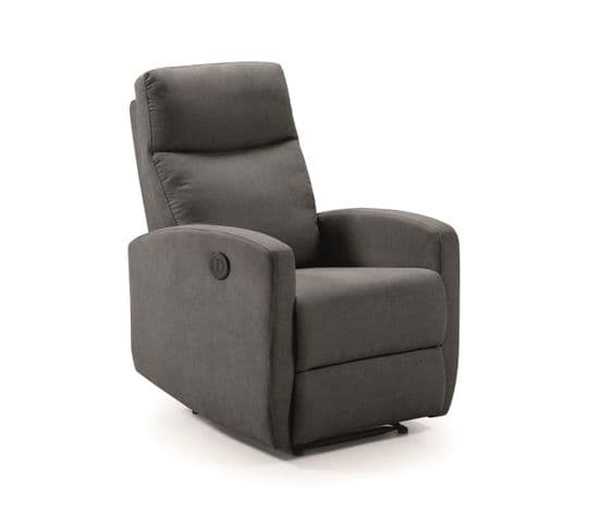 Fauteuil Relax Électrique En Tissu Waterproof Couleur Gris Foncé - L. 66 X P. 88 X H. 103 Cm