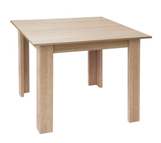 Table à Manger, Table De Repas En Bois Coloris Chêne Cambrian  - Longueur 90 X Profondeur 133 Cm