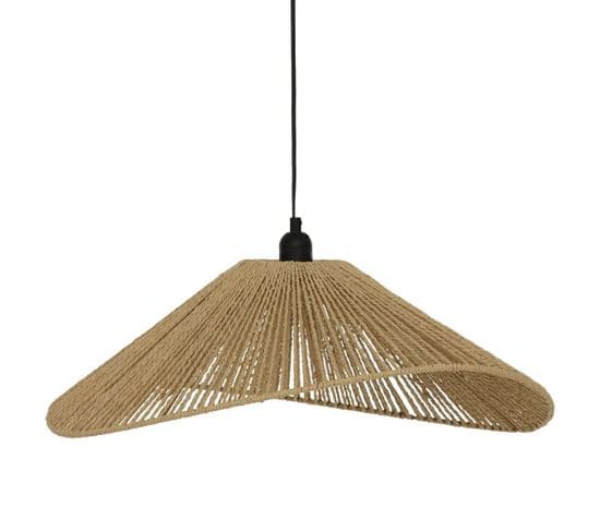 Lampe Suspendue, Suspension Luminaire Coloris Beige - L. 47 X P. 20 X H. 58  Cm