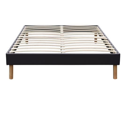 Sommier Tapissier Marron + Pieds En 20 Cm Pour Matelas En 180x200 - Gregory