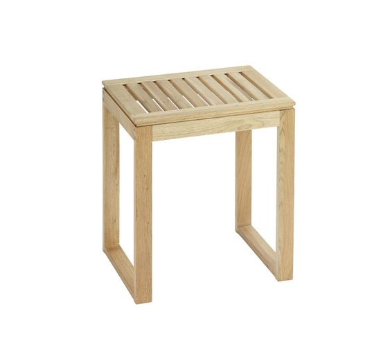 Tabouret De Salle De Bain En Bois Norway - H. 46 Cm - Marron Noix